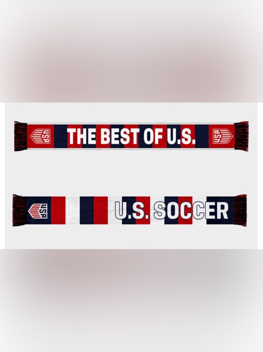 Lot of 2! Official U.S. SOCCER Double Sided Scarves Unisex FIFA - Picture 4 of 10